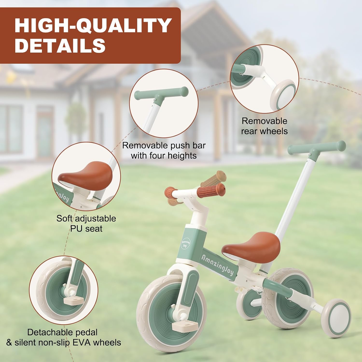 6-in-1 Toddler Tricycle for 1- – обзор и цена Balance Bike Kids