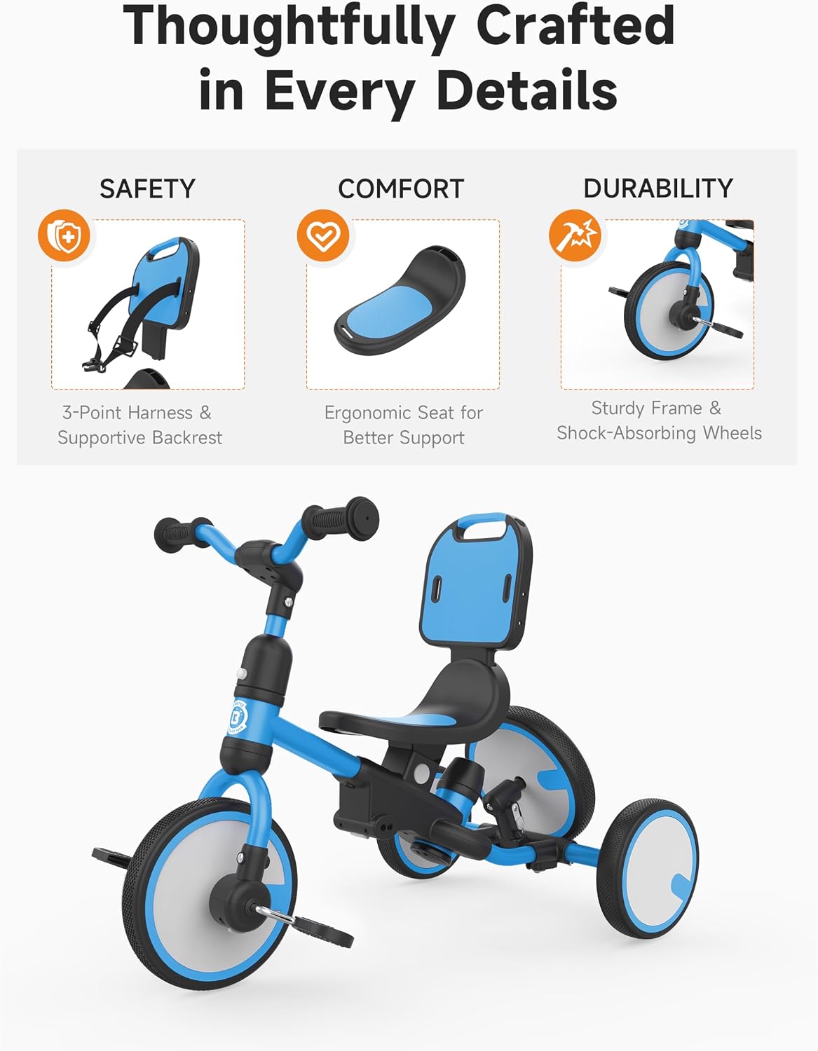 5-in-1 Toddler Tricycle with P – обзор и цена Balance Bike Kids